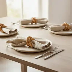 CASA CANTABRIA - Set X4 Anillo Para Servilleta Madera Acacia