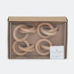 CASA CANTABRIA - Set X4 Anillo Para Servilleta Madera Acacia