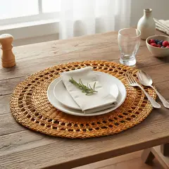 BASEMENT HOME - Individual Seagrass Calado Mostaza