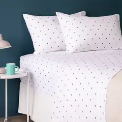 BENETTON - Juego De Sábanas Estampadas 100% Algodón 180 Hilos