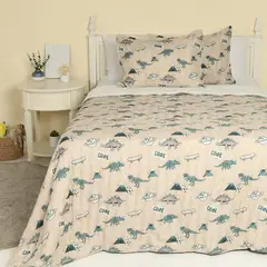 MICA KIDS - Cubrecama Infantil Dinosaurios Sherpa