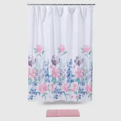 MICA - Set X3 Cortina + Piso De Baño 180x180cm
