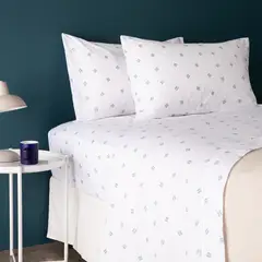 BENETTON - Juego de Sábanas Estampadas 100% Algodón 180 Hilos