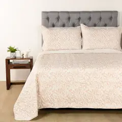 MICA - Cubrecama Estampado Mar con Sherpa