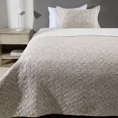 MICA - Cubrecama Estampado Mar con Sherpa