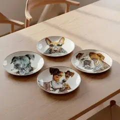 BASEMENT HOME - Set X4 Platos Aperitivos Perros Black Bar