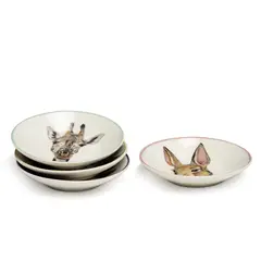 ROBERTA ALLEN - Set X4 Platos Animales Market Bloom 10 Cm