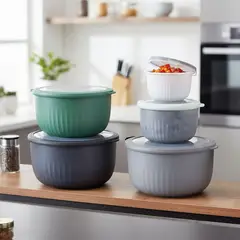 MICA - Set X5 Bowls Con Tapa Multicolor