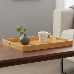 MICA - Bandeja Bambú 48x35x4 Cm