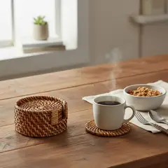 BASEMENT HOME - Set X6 Posavasos Rattán 12 Cm