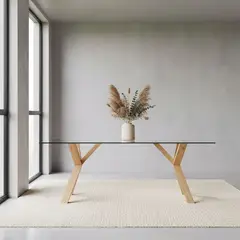 BASEMENT HOME - Mesa De Comedor New Riviera Vidrio (6 Puestos)