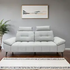 BASEMENT HOME - Sofá con Cabecera Reclinable y Push Back  Noruega 3 Cuerpos