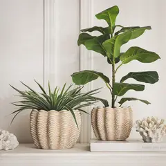 BASEMENT HOME - Jarrón Decorativo Curvas