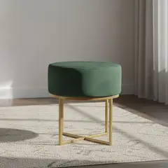 ROBERTA ALLEN - Pouff Velvet Metal 40x45cm