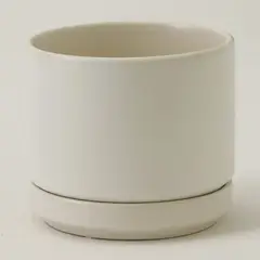 MICA - Maceta Redonda Lisa Blanca