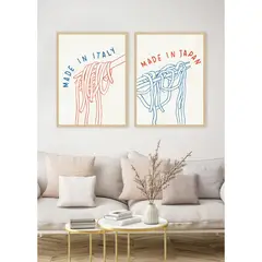 MICA - Setx2 Cuadros Moda Spaghuetti 30x40cm