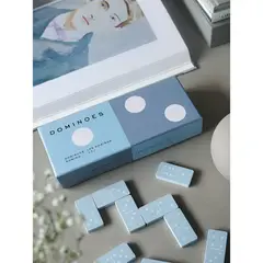 PRINTWORKS - Juego Domino Azul 8x21x4cm