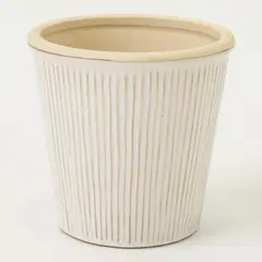 MICA - Maceta Decorativa De Cerámica De Líneas 17x16cm