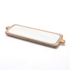 BASEMENT HOME - Bandeja De Madera Negra 38x11cm