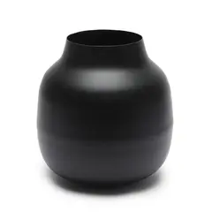 BASEMENT HOME - Jarrón Negro 24x25cm