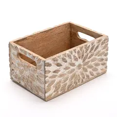ROBERTA ALLEN - Caja De Madera Abierta 24x16x11cm