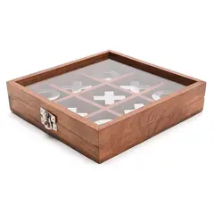 BASEMENT HOME - Juego Decorativo De Madera Tres En Raya 17cm
