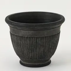 BASEMENT HOME - Maceta Interior/Exterior Gris de Poliresina