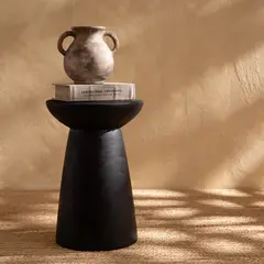 BASEMENT HOME - Mesa Auxiliar Negra 32x48cm