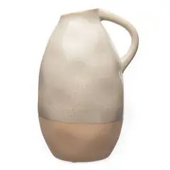 MICA - Florero Blanco Con Asa 16x24cm