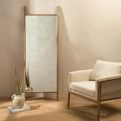 BASEMENT HOME - Espejo Pie Cuerpo Completo De Madera 66x180cm