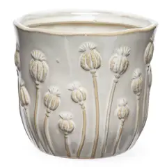 ROBERTA ALLEN - Florero Flores Blanco 14x13cm