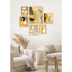 MICA - Setx6 Cuadros Mix Amarillo