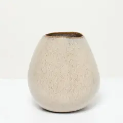 CASA CANTABRIA - Jarrón Decorativo Marrón De Cerámica 19cm