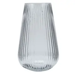 MICA - Florero Transparente Rayas 14x23cm