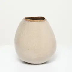 CASA CANTABRIA - Jarrón Decorativo Marrón De Cerámica 25cm