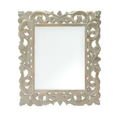 ROBERTA ALLEN - Espejo Madera Borde Blanco 90cm