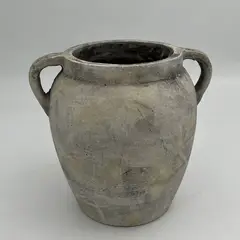 BASEMENT HOME - Jarrón Blanco 24x20x22cm