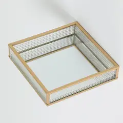 ROBERTA ALLEN - Caja De Vidrio Dorada 15x15x3cm