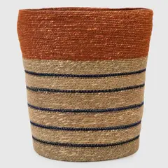 BASEMENT HOME - Canasto Rayas Amarillas 32x35cm