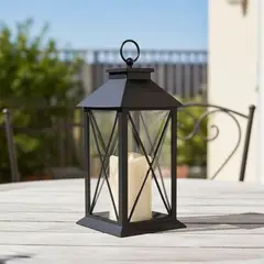 MICA - Farol Negro Cruz 14x28cm