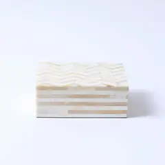 CASA CANTABRIA - Caja Decorativa Blanca 17x12x6cm