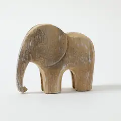 BASEMENT HOME - Adorno Elefante de Madera 14x12cm