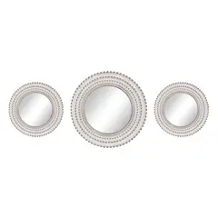 MICA - Set 3 Espejos Redondos Blanco