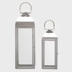 MICA - Set 2 Faroles Plateado