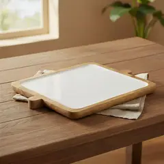 BASEMENT HOME - Bandeja De Madera Negra 32x24cm