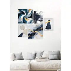 MICA - Setx5 Cuadros Mix Azul