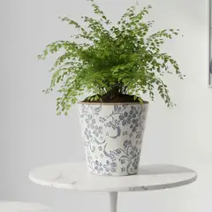 ROBERTA ALLEN - Maceta Decorativa Flores Azules 17cm