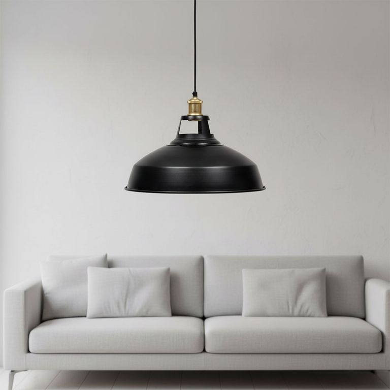 Lámpara Negra Colgante 40cm