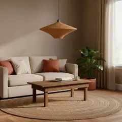 BASEMENT HOME - Lámpara Colgante De Fibras Naturales 60x25cm