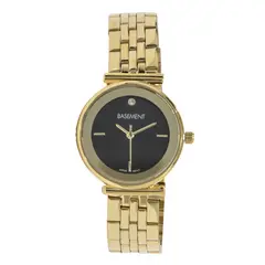 BASEMENT - Reloj Metal Dorado Mujerer